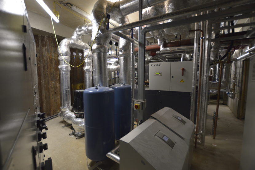 The Energy Centre in the basement of Blackfriars Circus. This Energy Centre was the largest our mechanical team had installed to date in 2017.