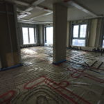 Underfloor heating installed by the Mechanical team at Logistical Building Services (Electrical) at Viewpoint, Battersea, London.